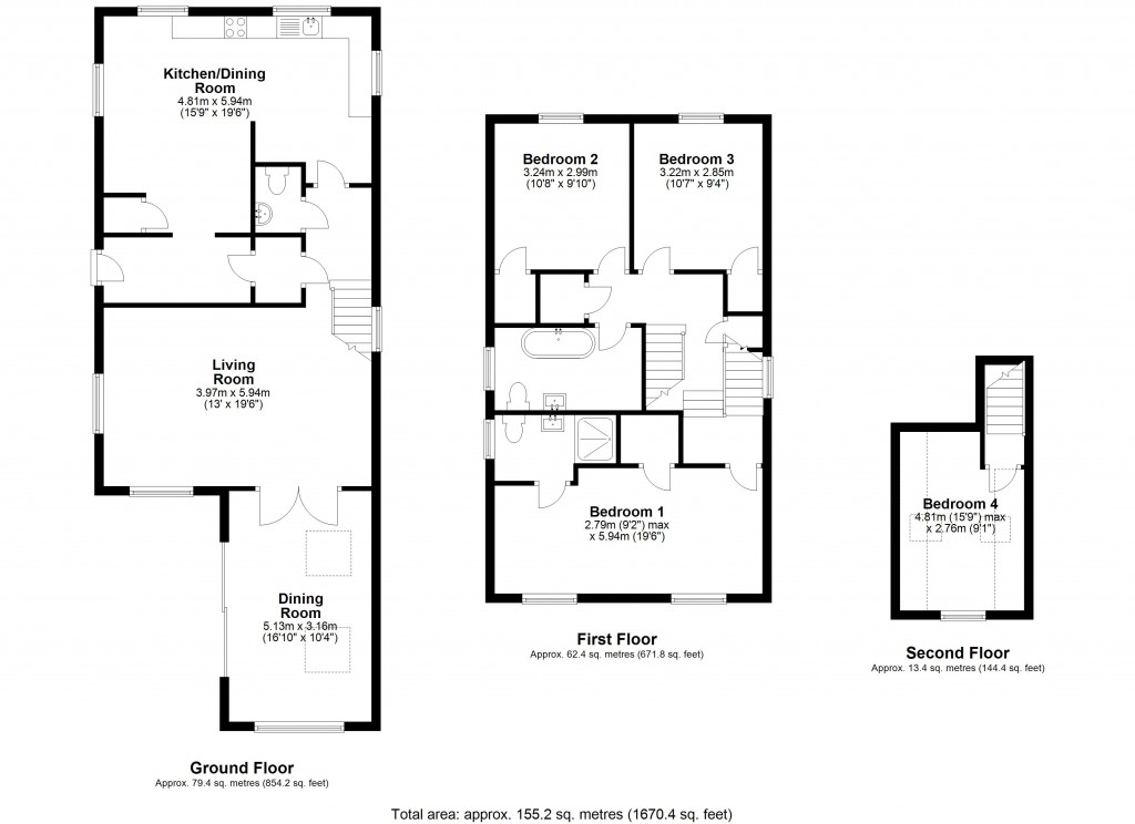 Floorplans For Sutton Veny, Warminster