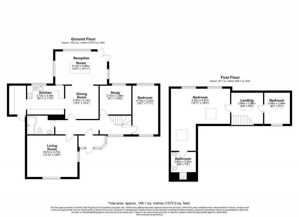 Floorplans For Upper Westwood, Bradford On Avon