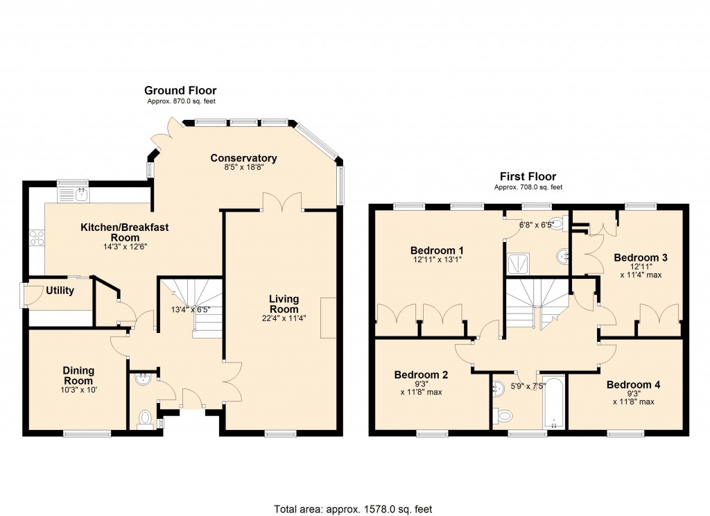 Floorplans For Hilperton, Trowbridge, Wiltshire