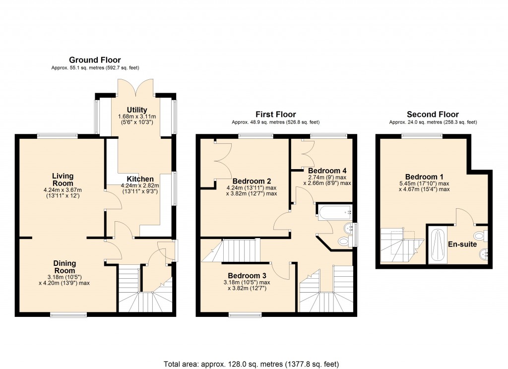 Floorplans For Leaze Road, Melksham, Wiltshire