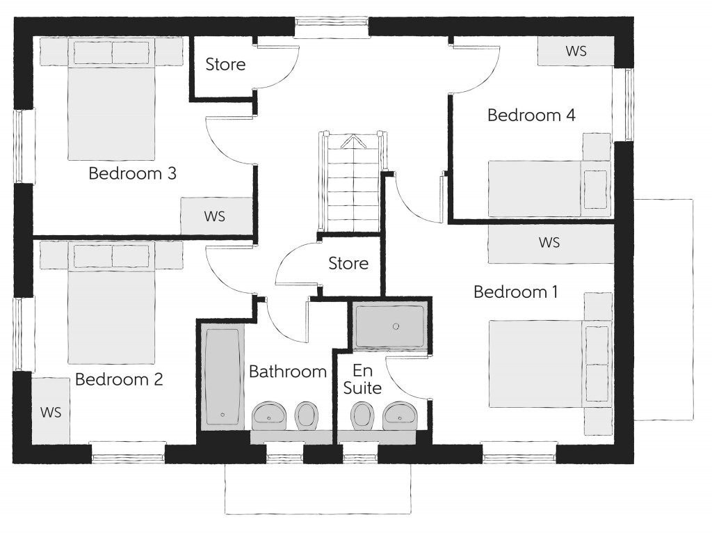 Floorplans For Elizabeth Way, Trowbridge, Wiltshire