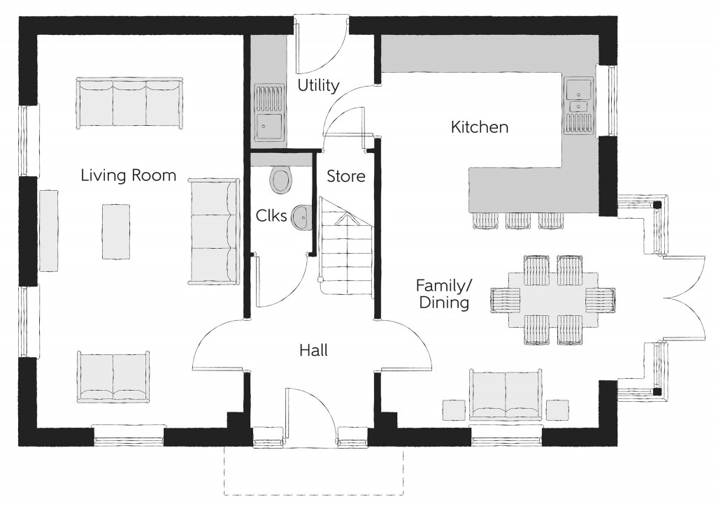 Floorplans For Elizabeth Way, Trowbridge, Wiltshire