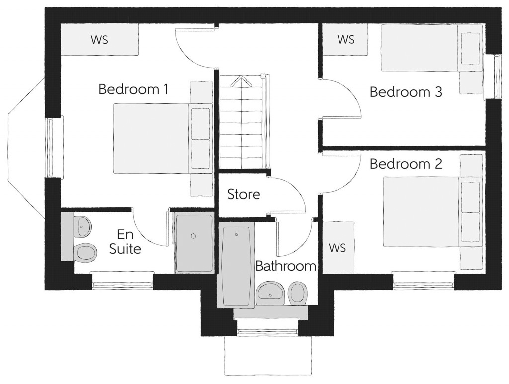 Floorplans For Elizabeth Way, Trowbridge, Wiltshire