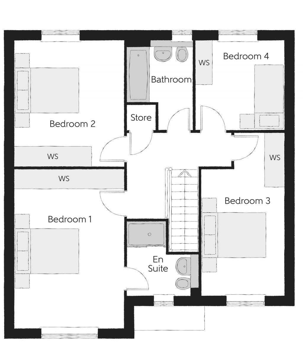 Floorplans For Elizabeth Way, Trowbridge, Wiltshire