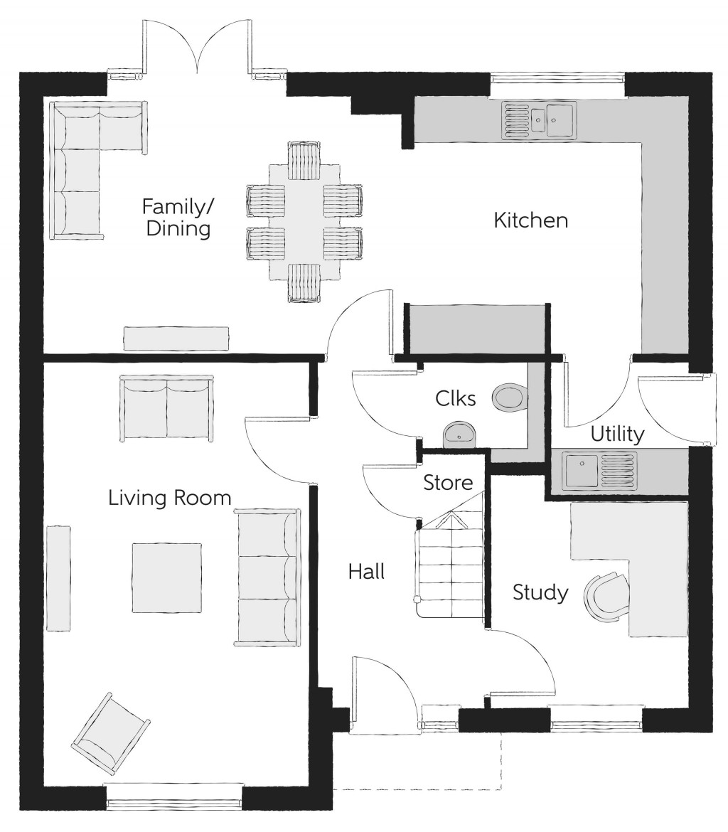 Floorplans For Elizabeth Way, Trowbridge, Wiltshire