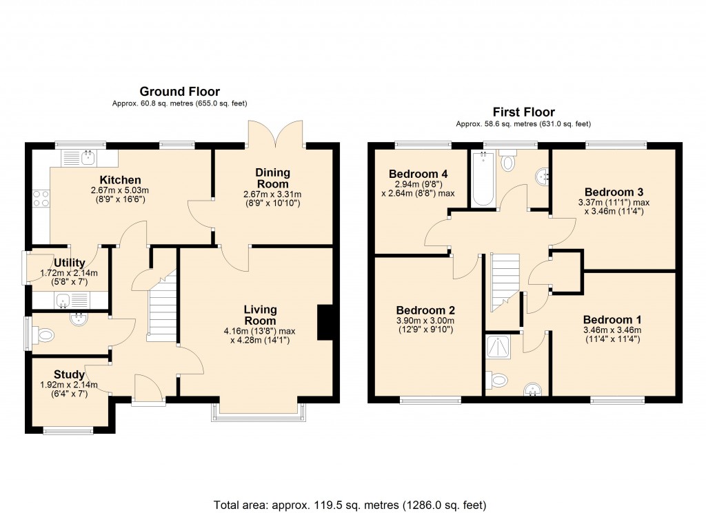 Floorplans For Hilperton, Trowbridge, Wiltshire