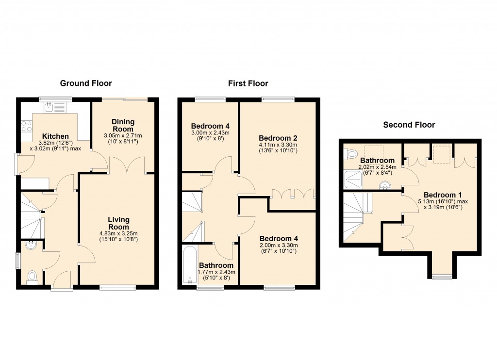 Floorplans For Staverton, Trowbridge