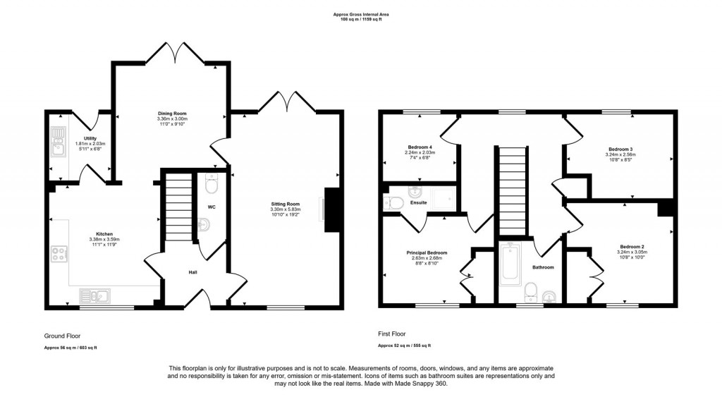 Floorplans For Westbury, Wiltshire