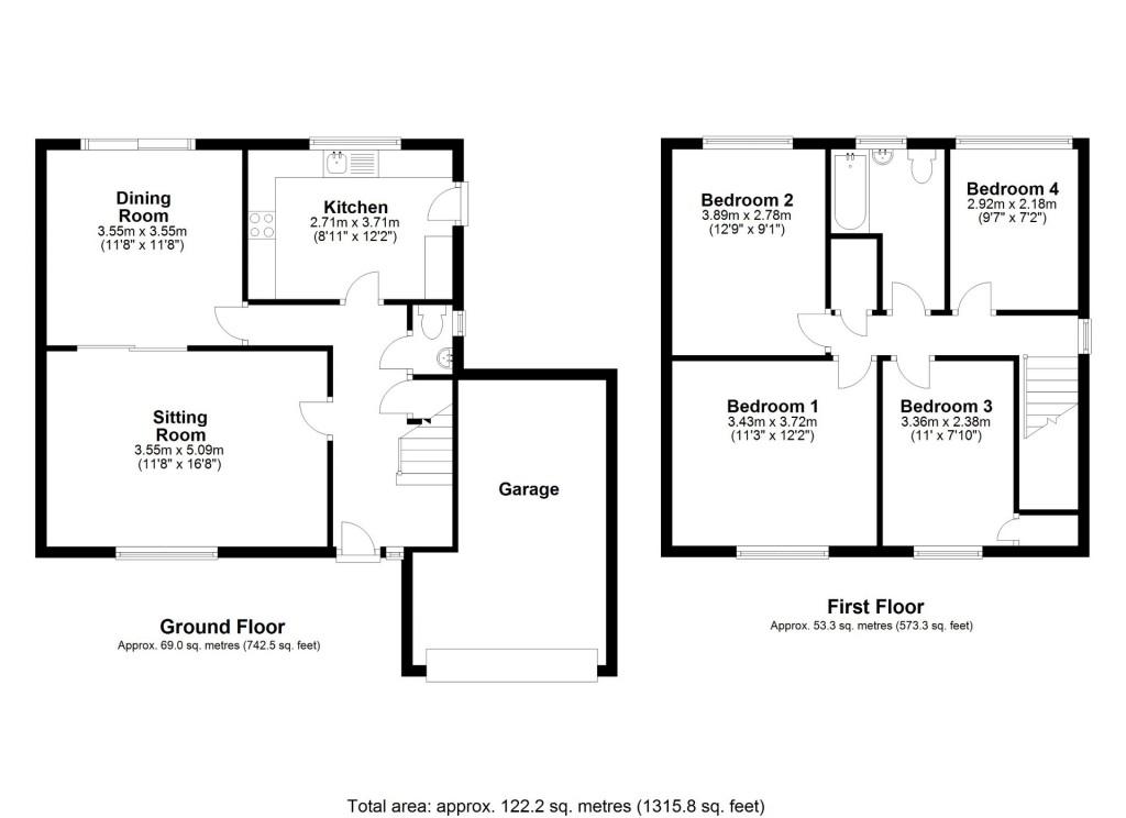 Floorplans For Bratton, Westbury, Wiltshire