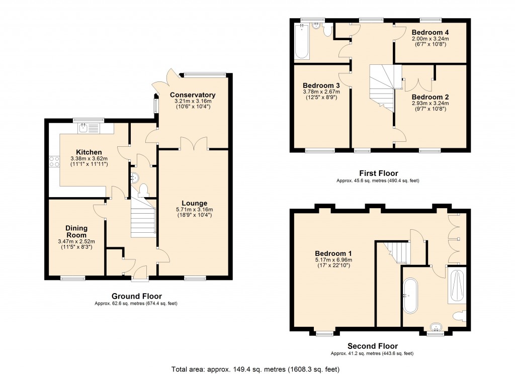 Floorplans For Westbury, Wiltshire