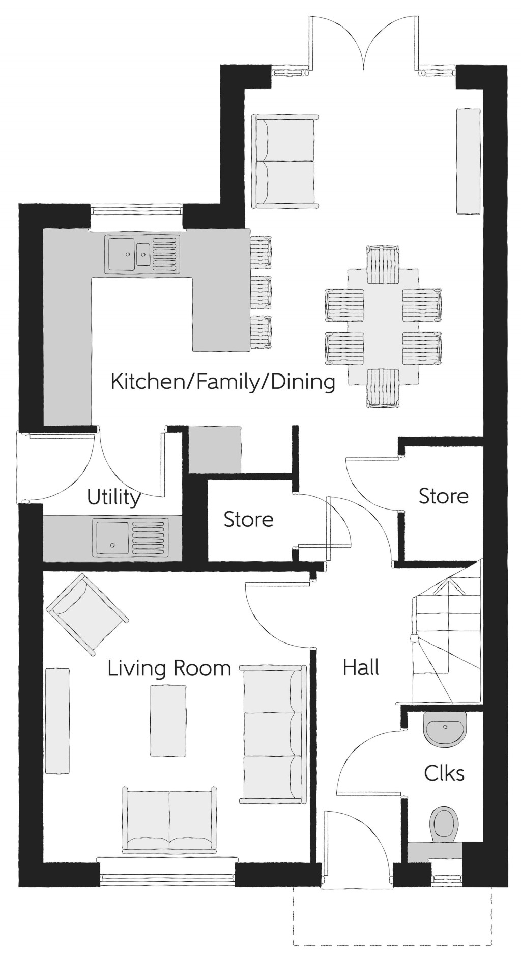 Floorplans For Elizabeth Way, Trowbridge, Wiltshire