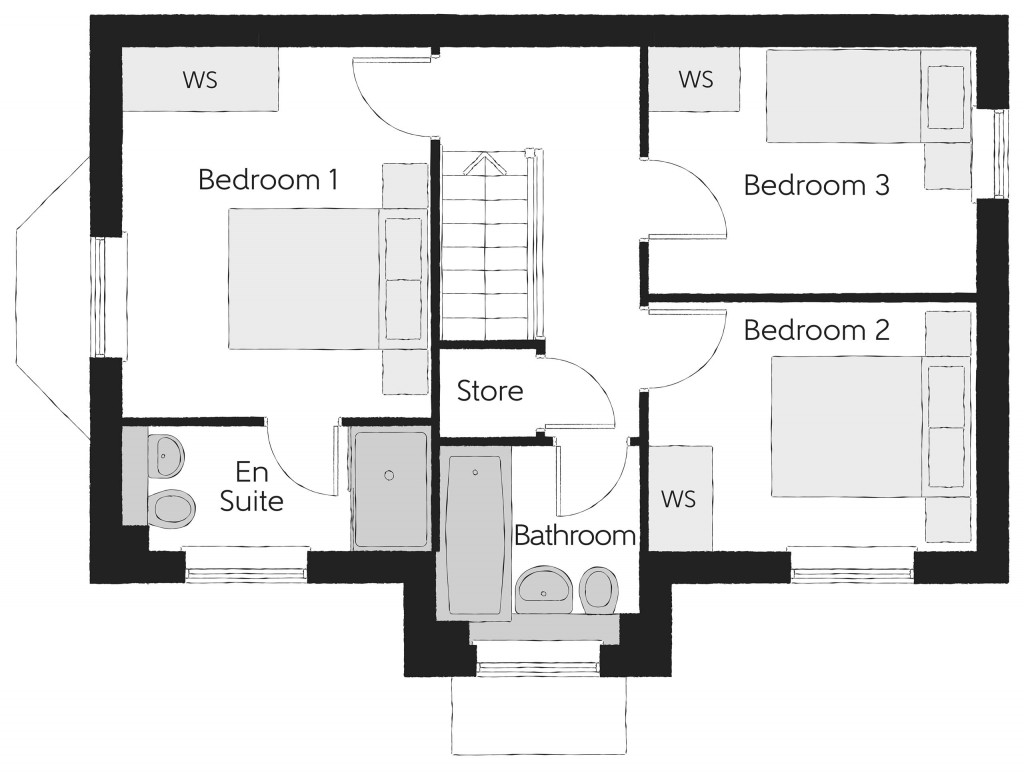 Floorplans For Elizabeth Way, Trowbridge, Wiltshire